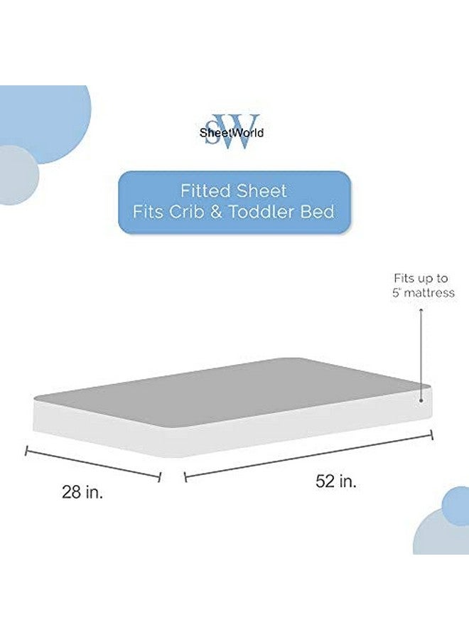 SHEETWORLD.COM SheetWorld 100% Cotton Percale Fitted Crib Toddler Sheet 28 x 52, Navy Honeycomb, Made in USA - Image 5