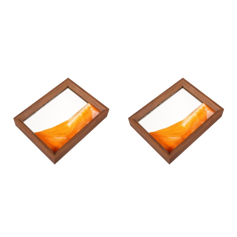 2pcs Flowing Sand Painting Ornament Art Picture Frame For Office Desk Decor Quicksand Painting For Home Decoration 10 inches - Image 1