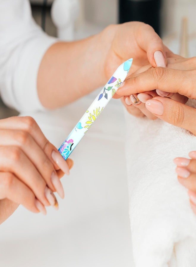 Sliverdew 5 Pack Glass Nail File with Case Crystal Nail File Buffers Mixed Color Double Sided Glass Fingernail Files Cuticle Pusher Manicure Set for Women - Image 5