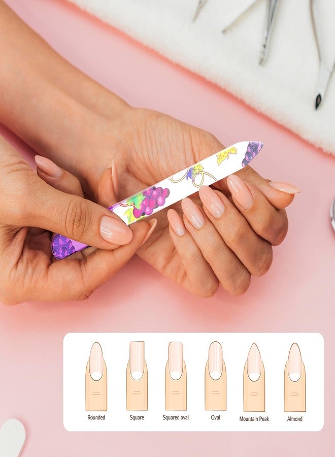 Sliverdew 5 Pack Glass Nail File with Case Crystal Nail File Buffers Mixed Color Double Sided Glass Fingernail Files Cuticle Pusher Manicure Set for Women - Image 4