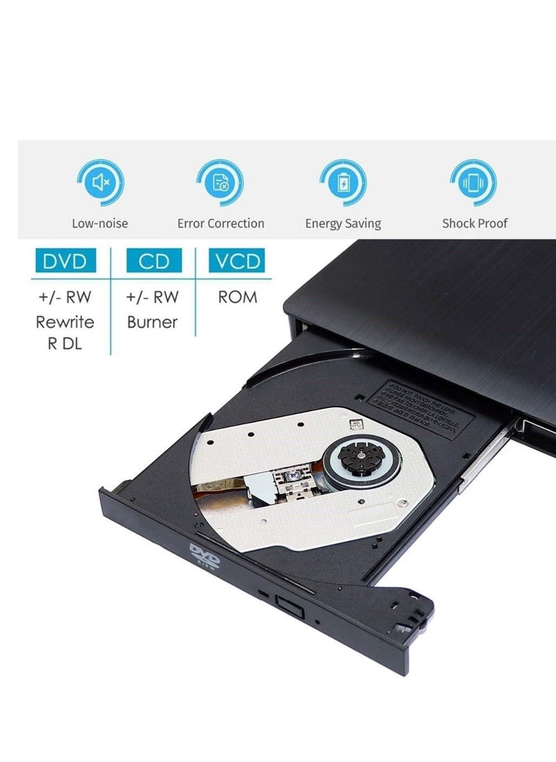 Portable USB 3.0 External IDE DVD ROM CD RW Burner Writer Drive for Mac/Win7  - Image 4