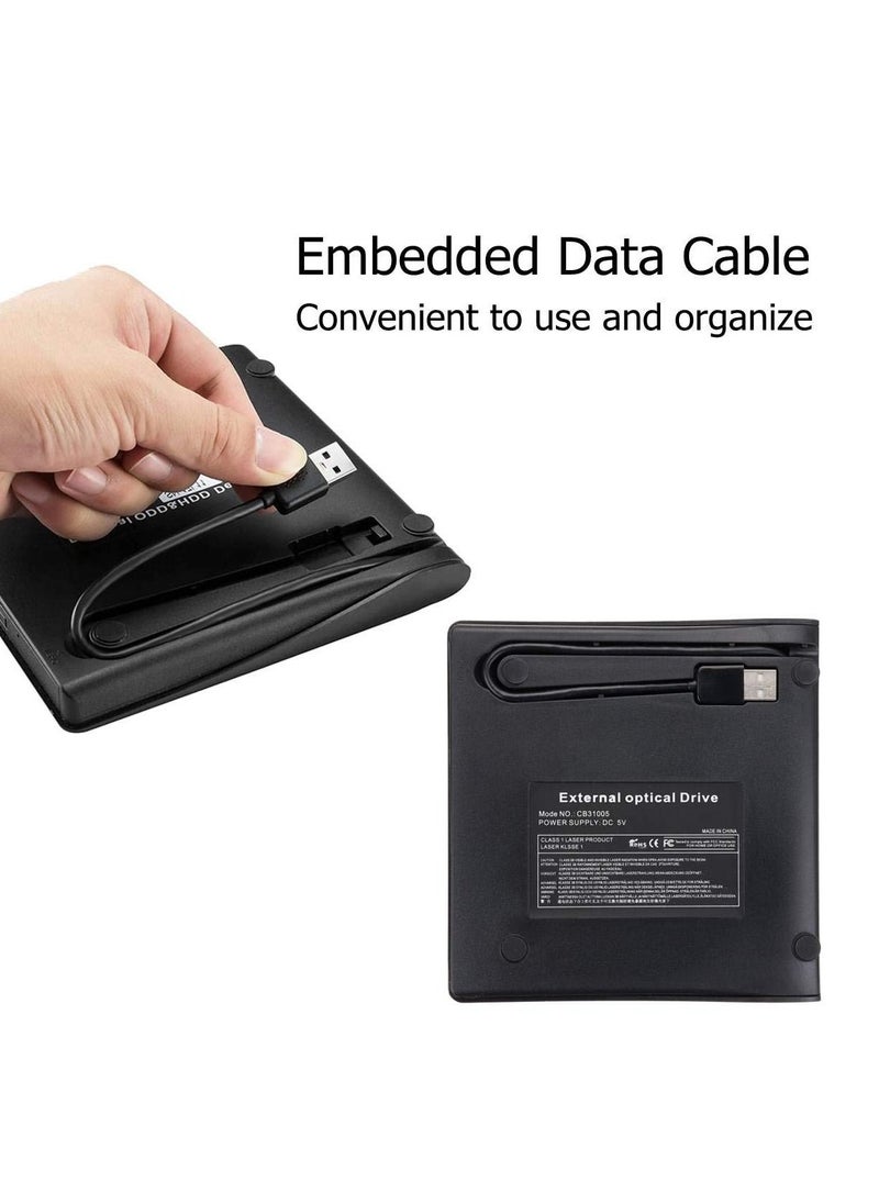 Portable USB 3.0 External IDE DVD ROM CD RW Burner Writer Drive for Mac/Win7  - Image 3