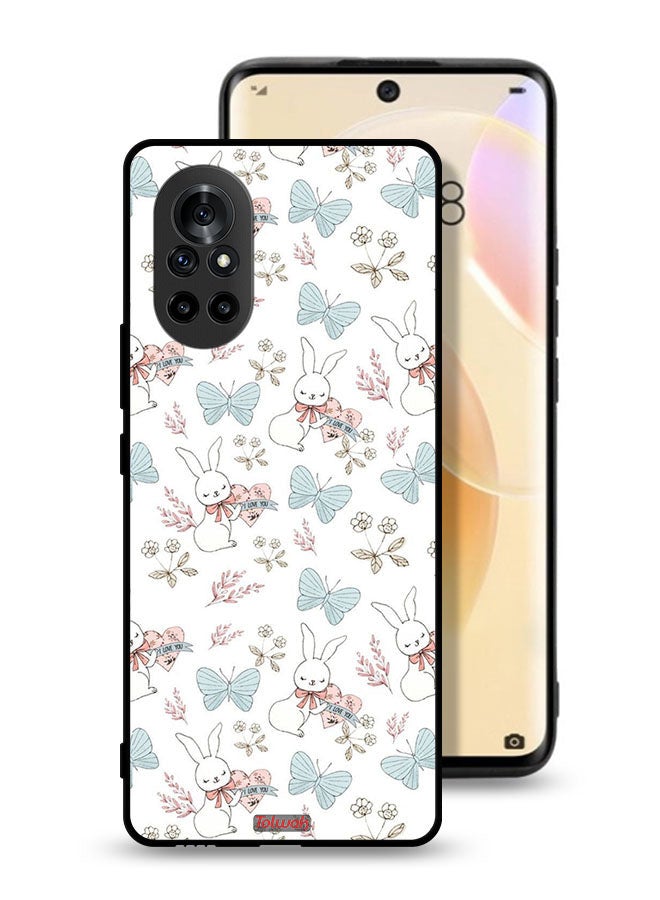 Tolwak Huawei nova 8 5G Protective Case Cover Rabbit And Butterflies - Image 1