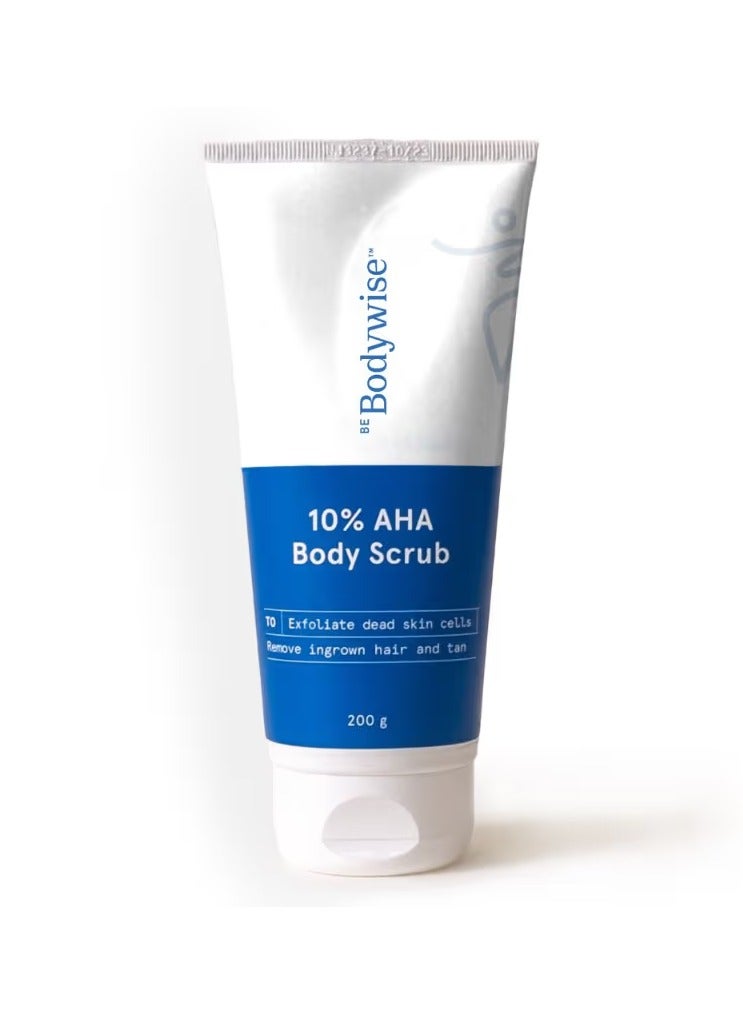 Be Bodywise 10% Lactic Aha Exfoliating Body Scrub  For Tan Removal And Soft-Smooth Skin Elbows And Arms - Image 1