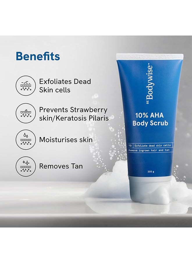 Be Bodywise 10% Lactic Aha Exfoliating Body Scrub  For Tan Removal And Soft-Smooth Skin Elbows And Arms  - Image 2