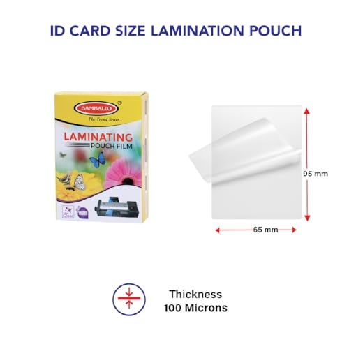 Bambalio LAM-425 Professional Thermal Laminating Pouch 65 X 95mm Id Card Size - 125 Microns /300 Sheets - Image 3
