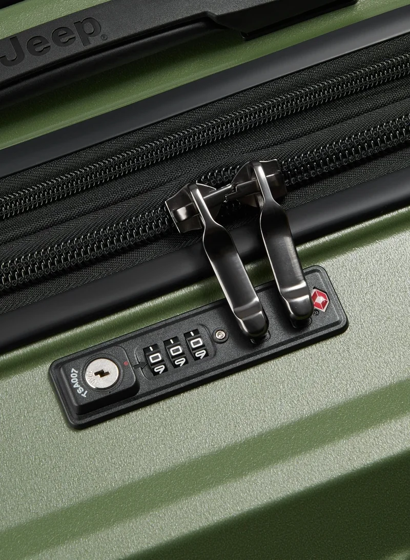 Jeep  JH001A - 69 Cm Hardcase 4-Double Wheeled Expandable Check-In Luggage Trolley - Green  | Best Price UAE