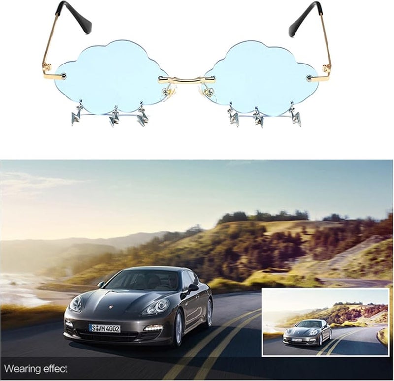 نظارات شمسية بدون إطار للفتيات والفتيان للسفر ونظارات رائعة ودعائم للصور - Image 3