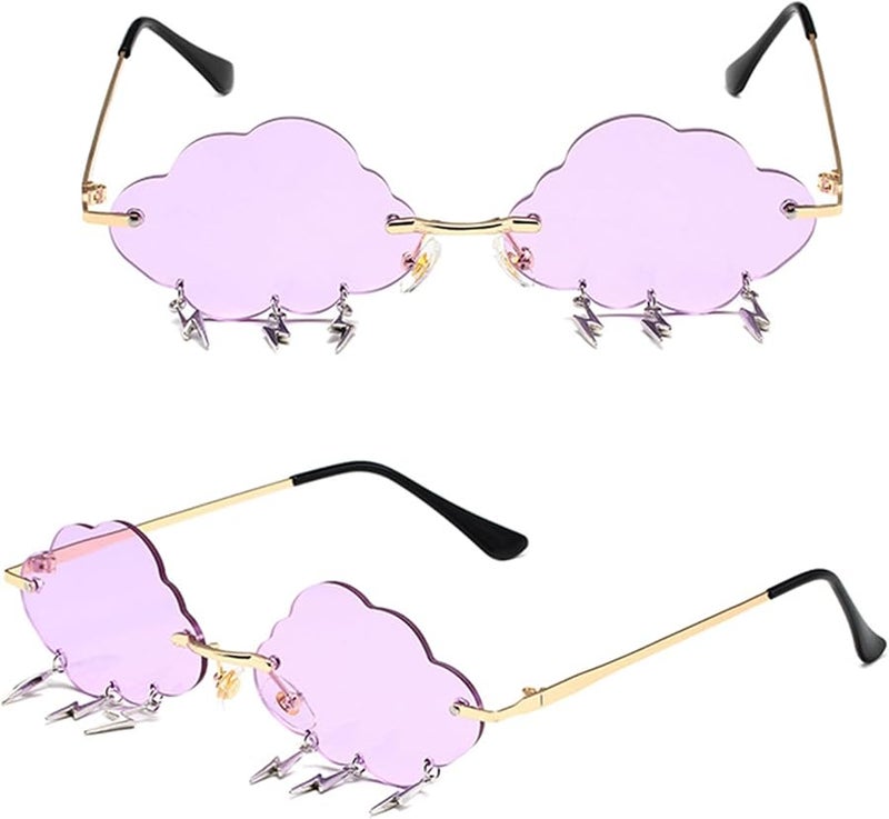 نظارات شمسية بدون إطار للفتيات والفتيان للسفر ونظارات رائعة ودعائم للصور - Image 5