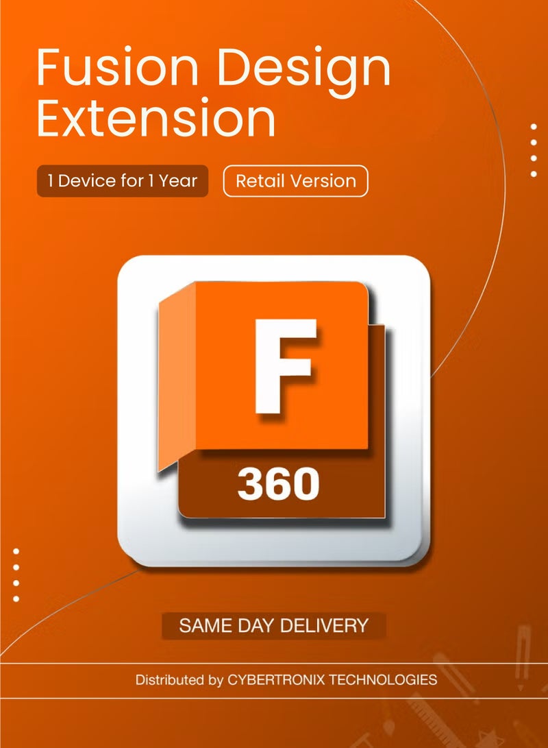 Autodesk Fusion Design Extension ( Retail Version ) | 1 Device for 1 Year | Digital License | SAME DAY DELIVERY