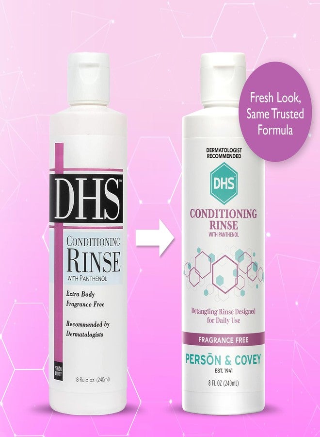 DHS Conditioning Rinse Moisturizing Conditioner - Hydrating and Detangling for Dry, Damaged, or Oily Hair - 2 Pack (8 oz Bottles) - Image 2