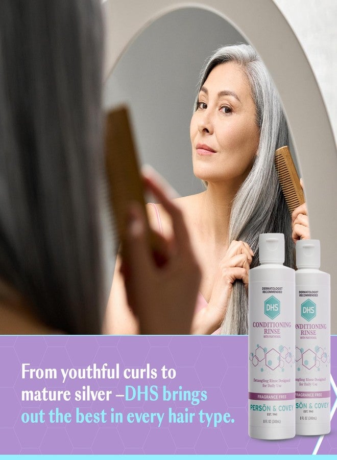 DHS Conditioning Rinse Moisturizing Conditioner - Hydrating and Detangling for Dry, Damaged, or Oily Hair - 2 Pack (8 oz Bottles) - Image 3