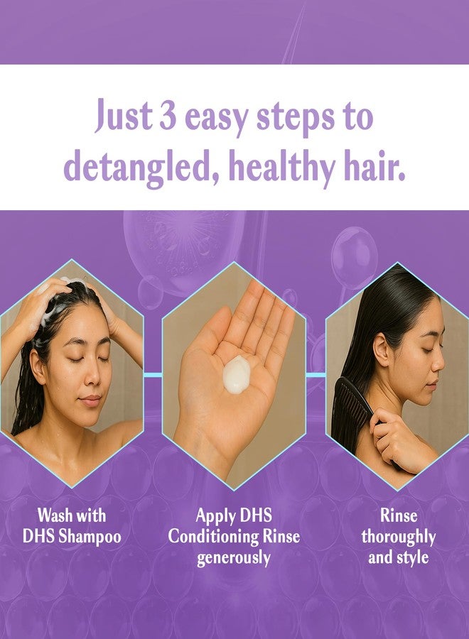 DHS Conditioning Rinse Moisturizing Conditioner - Hydrating and Detangling for Dry, Damaged, or Oily Hair - 2 Pack (8 oz Bottles) - Image 4