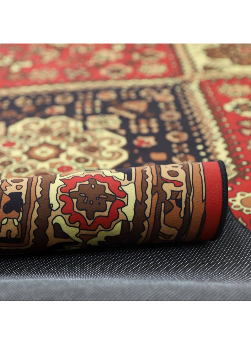 Alkaffary - Bashayer Comfortable carpet with Soft Texture Provides a Unique Comfort Experience, Perfect for Bedrooms and Living Rooms, Red - Image 1