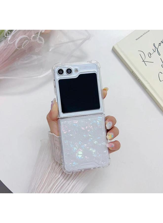 Green Tiger For Samsung Galaxy  Z Flip6 Shell Pattern Epoxy TPU Phone Case(Dazzling)