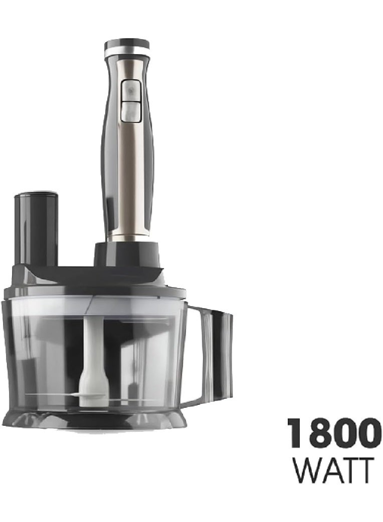 Nouval 7 in 1 Hand Blender 1800W Stainless Steel Chopper 1.5L Egg Beater Multifunction Speed - Image 2