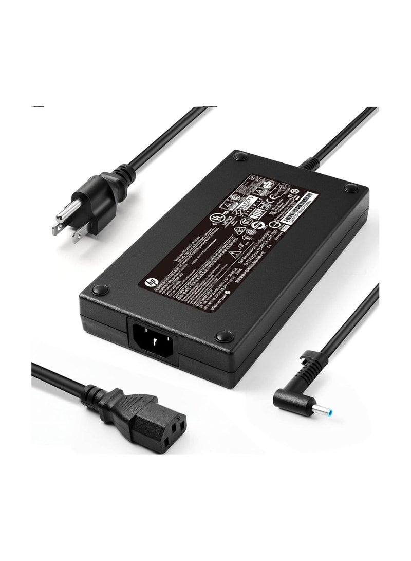 200W Charger HP OMEN Pavilion Gaming 15 17 Envy 15 OMEN 15 15t 17 17t TPN-DA10 19.5V 10.3A Laptop Adapter Connector Size:4.5x3.0 mm Blue tip - Image 1