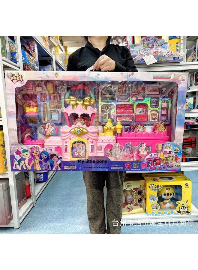 Authentic Little Pony Girl Doll Play House Children's Toy Magic Bus Fantasy Castle Adventure-Color:DM-18 # My Little Pony Record Player - Image 3