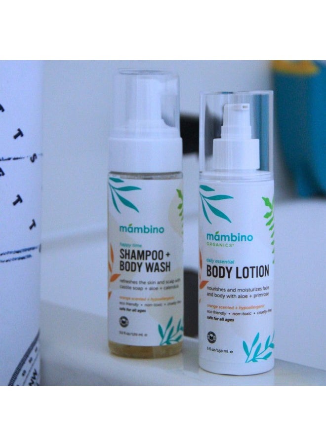 Mambino Organics - Daily Essential Face And Body Lotion, Coconut + Primrose, 5 Fluid Ounces - Image 1