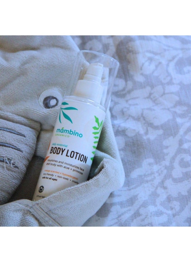 Mambino Organics - Daily Essential Face And Body Lotion, Coconut + Primrose, 5 Fluid Ounces - Image 1