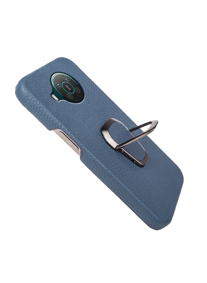 S-TOP Case For Nokia X10 Ring Holder Litchi Texture Genuine Leather Phone Case - Image 4