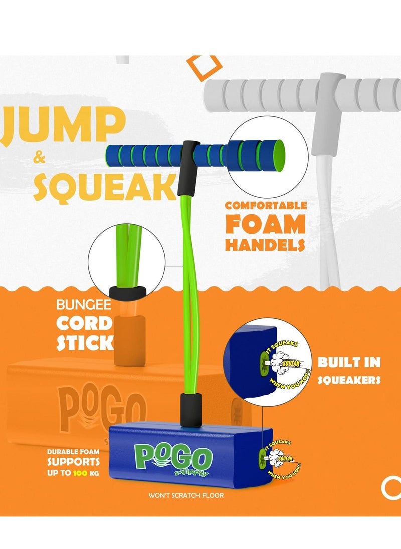 Swipply - SWIPPLY Jumping Toys Foam Pogo Jumper for Kids Fun and Safe Childs Pogo Stick for Toddlers Durable Indoor Outdoor Bungee Jump toys for Boys Girls - Image 1