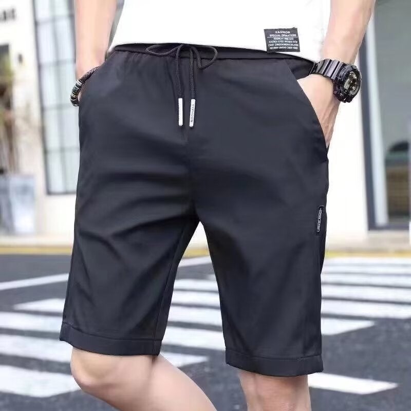 Generic Mens Casual Shorts Mens Loose Straight Five-point Pants Mens Trendy Brand Work Pants Mens Summer breeches Sports Pants Light gray - Image 3