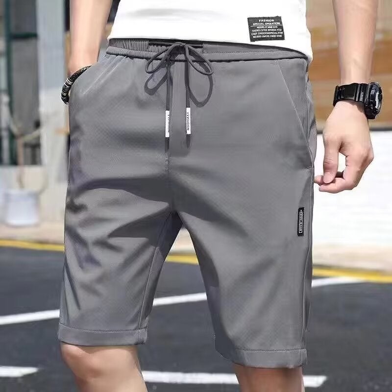 Generic Mens Casual Shorts Mens Loose Straight Five-point Pants Mens Trendy Brand Work Pants Mens Summer breeches Sports Pants Light gray - Image 2