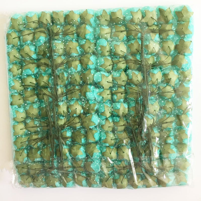 Artfen Mini Fake Rose Flower Heads 144pcs Mini Artificial Roses DIY Wedding Flowers Accessories Make Bridal Hair Clips Headbands Dress (Bottom add Gauze) Tiffany-Blue - Image 3