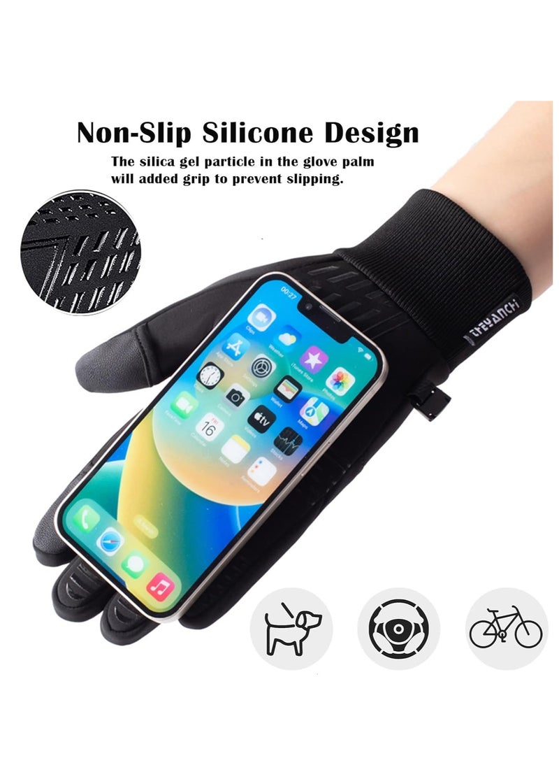 KASTWAVE قفازات حرارية شتوية، متوافقة مع شاشات اللمس، حرارية، مقاومة للرياح، ومضادة للانزلاق، مثالية لركوب الدراجات والجري والقيادة، معدات الطقس البارد للرجال والنساء - Image 4