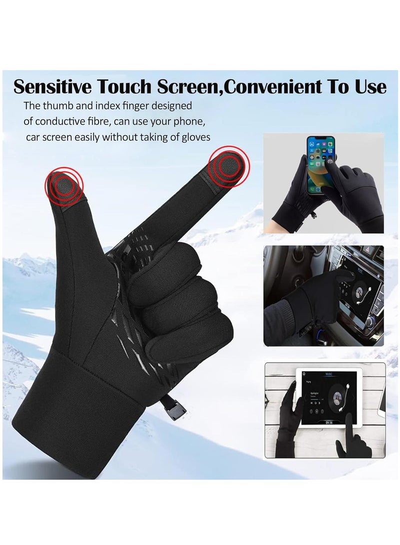 KASTWAVE قفازات حرارية شتوية، متوافقة مع شاشات اللمس، حرارية، مقاومة للرياح، ومضادة للانزلاق، مثالية لركوب الدراجات والجري والقيادة، معدات الطقس البارد للرجال والنساء - Image 2