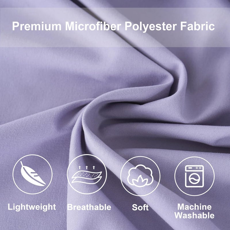 DOWNCOOL Full Size Comforter Sets, 7Pcs Full Size Bedding Sets Purple, All Season Down Alternative Bedding Comforter Sets with Comforter, Flat Sheet, Fitted Sheet, 2 Pillow Shams & 2 Pillowcases - Image 4