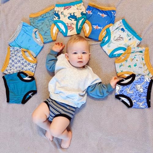 BIG ELEPHANT Baby Boys' 10 Pack Toddler Potty Training Pants 100% Cotton Underpants, 3T - Image 2