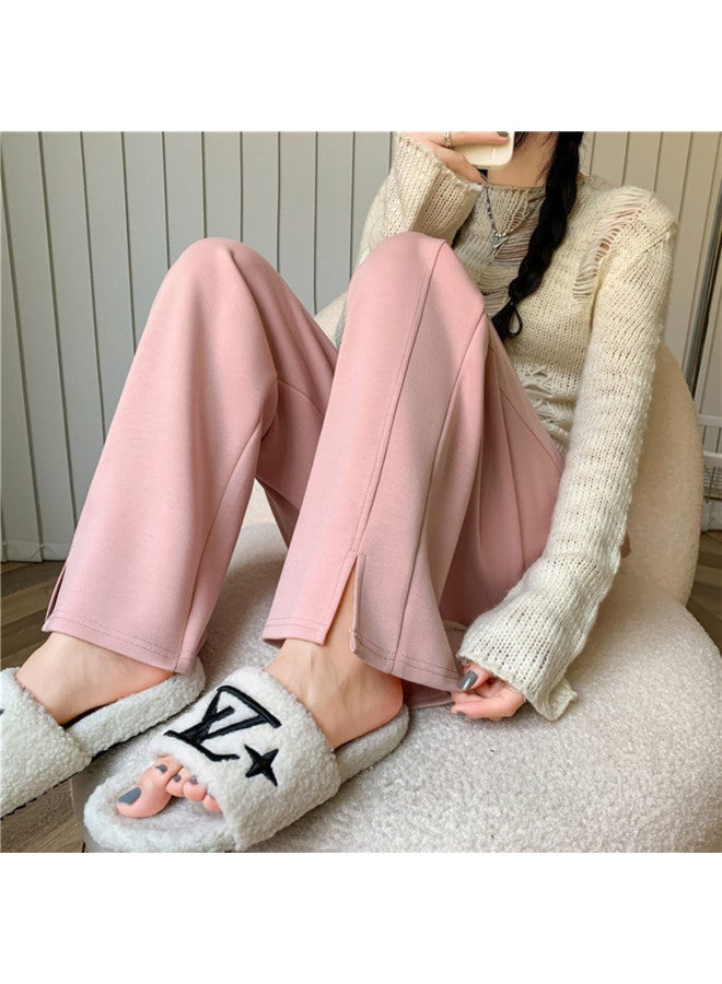 XINYANG Summer High-waist Wide-leg Pants For Women - Slimming Side Slit Versatile Air Pants, Floor-length Trousers, Straight-leg Pants - Image 3