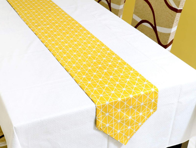 Switchon Cotton Reversible Printed Dining Table Runner for 6 Seater | 12 x 86 Inch Multicolor Fabric Runner | Washable Table Décor Runner | Pack of 1 - Image 4