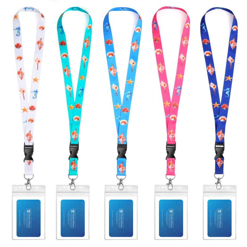 Qsszk Cruise Lanyards, 5 Pack Waterproof Cruise Lanyard with ID Badge Reel Holder, Detachable Buckle for Cruises Ships Key Cards, Cruise Essentials 2026 - Image 1