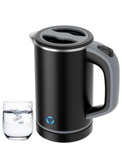 Small Electric Kettle, Travel Mini Hot Water Boiler Heater, 304 Stainless Steel 0.8L Portable Electric Kettles or Boiling Water,  with Auto Shut Off for Camping, Travel, Office and More.