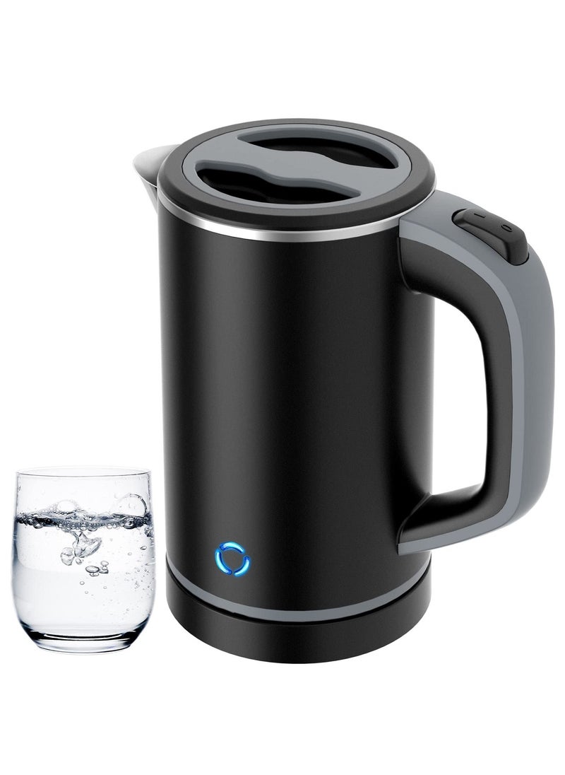 KASTWAVE - Small Electric Kettle, Travel Mini Hot Water Boiler Heater, 304 Stainless Steel 0.8L Portable Electric Kettles or Boiling Water,  with Auto Shut Off for Camping, Travel, Office and More. - Image 1