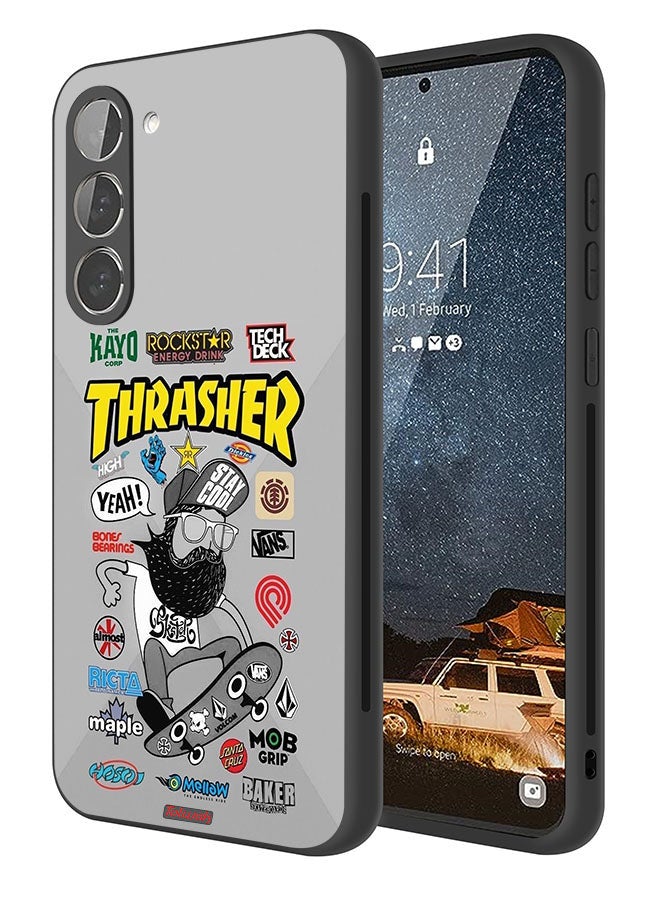Tolwak Samsung Galaxy S23 Plus 5G Protective Case Cover Thrasher Sticker - Image 1