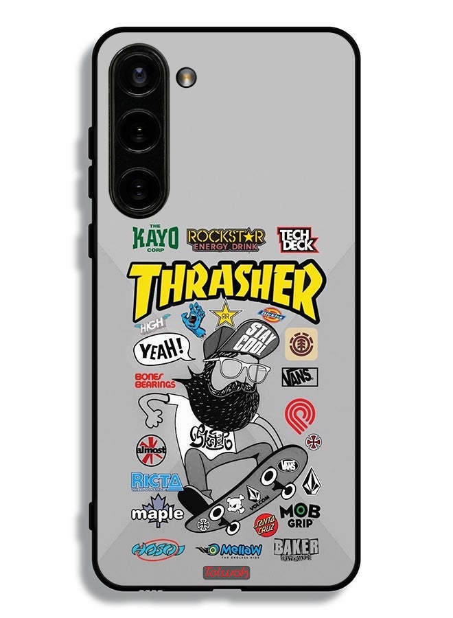 Tolwak Samsung Galaxy S23 Plus 5G Protective Case Cover Thrasher Sticker - Image 3