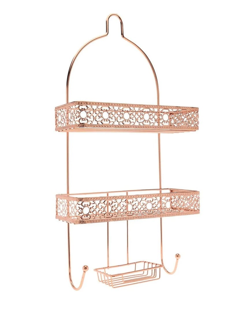 Abraj Abraj 2-Tier Hanging Shower Rack (Rose Gold-Toned)  - Image 1