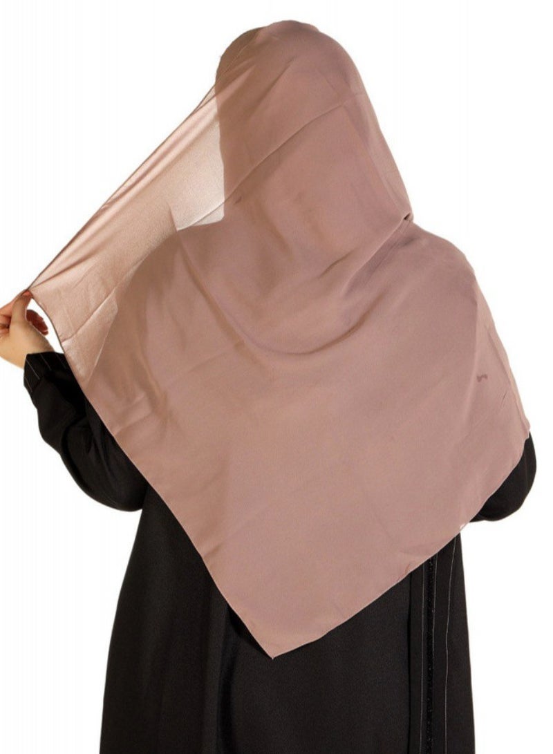 BHNS Fixed veil, nude color and multiple plain colors VIP- Chiffon veil suitable for-Abaya-Clothing-Hijab Lightweight luxury abaya Islamic women's scarf medium shawl with high quality  - Image 4