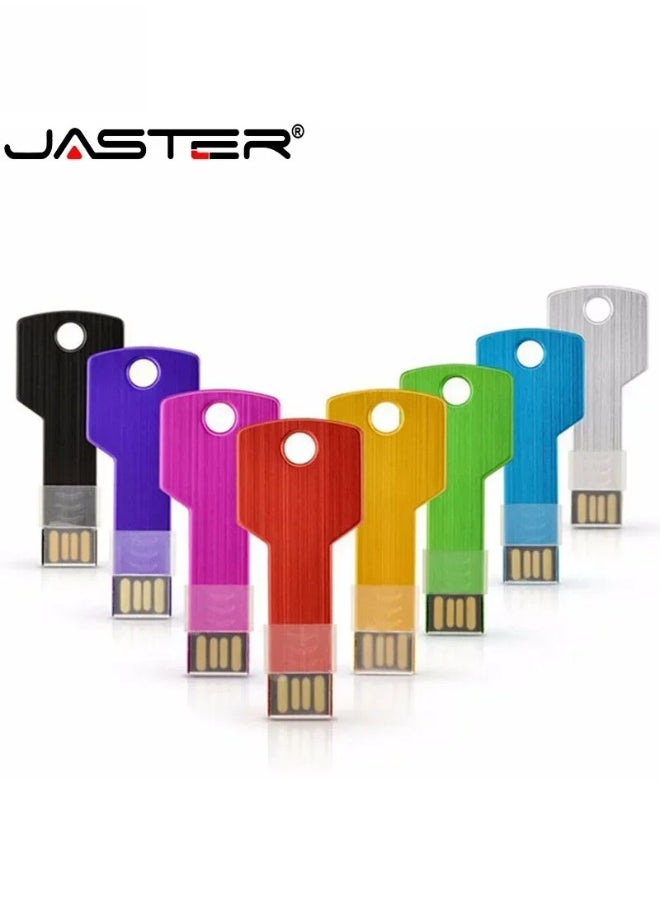 JASTER - Metal Key Shape USB 2.0 Flash Drives Waterproof Memory Stick, Real Capacity U Disk High Speed Storage 64GB - Image 1