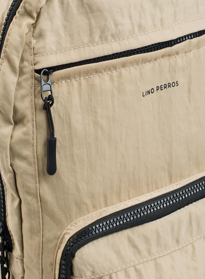 Lino Perros Pacman Utility Beige Backpack - Image 4