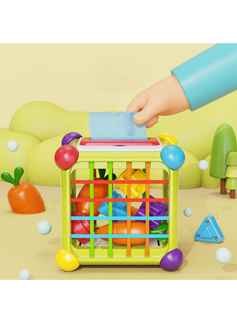 Puzzle early education box hexahedral radish color matching baby toy  - Image 3