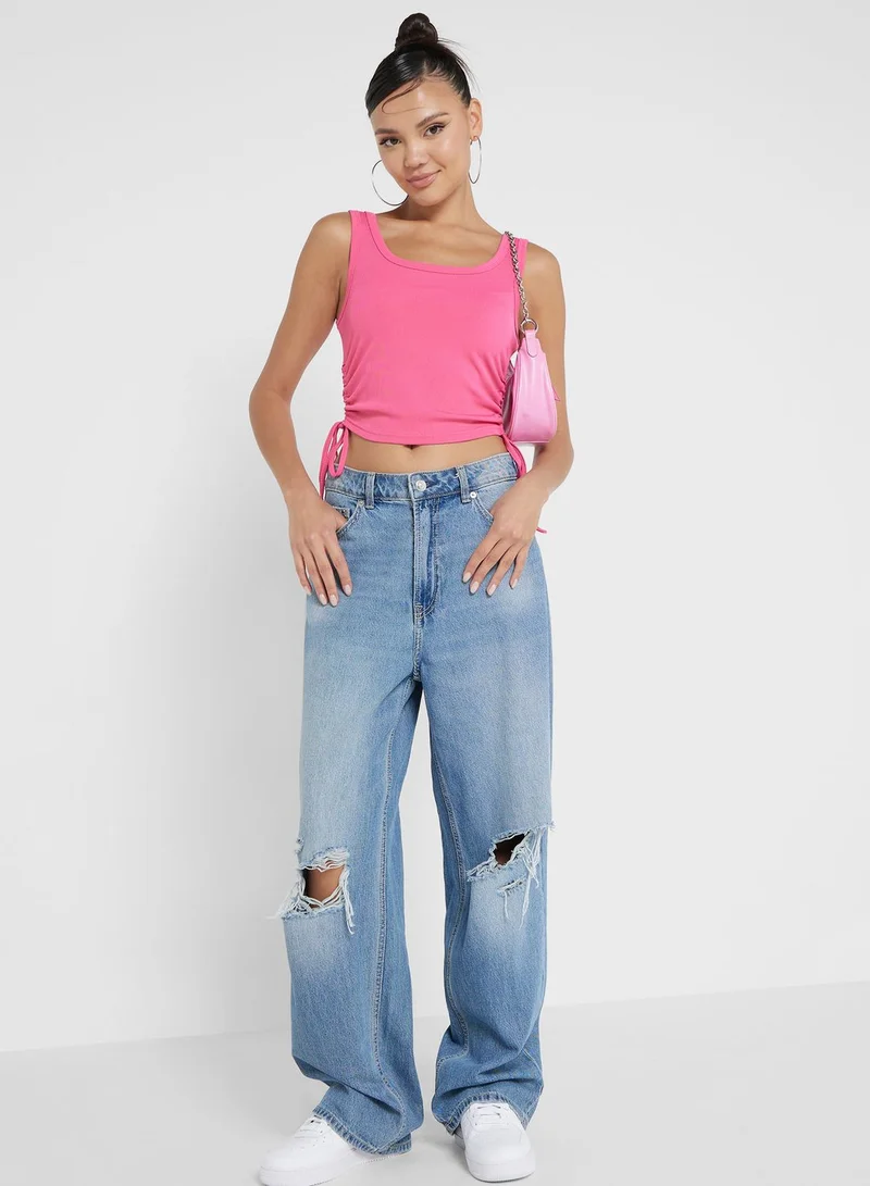 Ginger Ruched Tie Up Vest