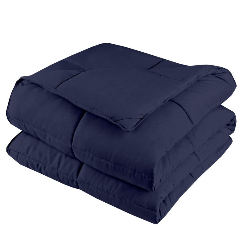 Cottington Lane Microfibre 400 GSM Winter Heavy Quilt Rajai Double Bed Comforter Blanket Super Soft Heavy Double Bed Blanket for Winter Quilt Duvet for All Season Navy Blue SolidLightweight Double Bed Comforter AC Comforter DoubleAllWeather Double Bed Comforter Blanket Lightweight QuiltRajaiRazai  - Image 3