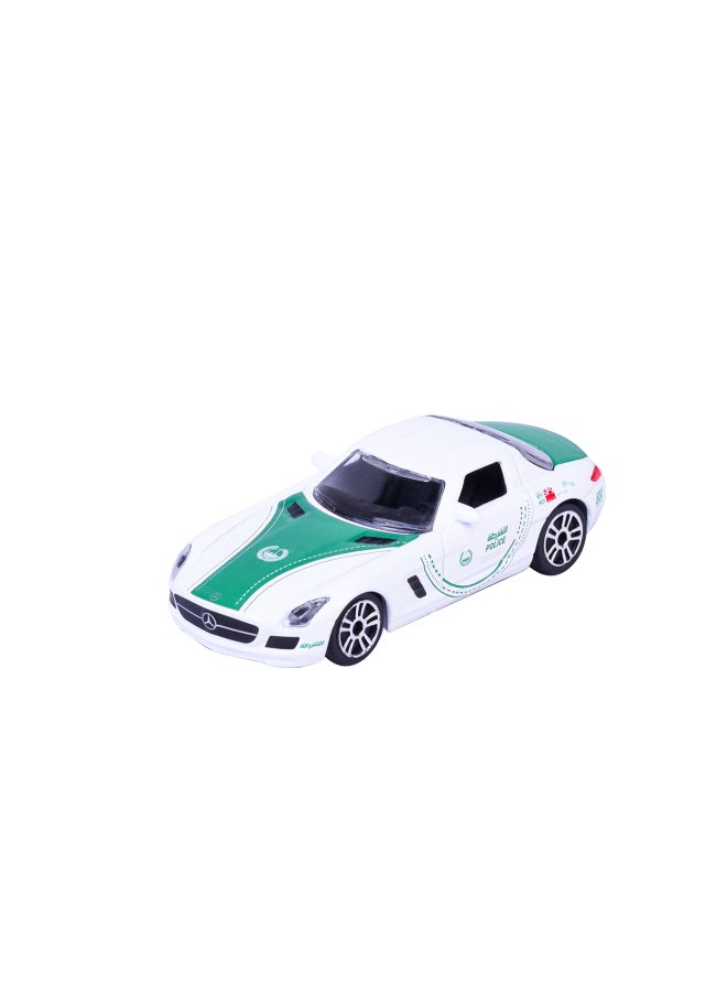 Majorette Dubai Police Single Pack Die Cast – Mercedes SLS (1:64 Scale) – Die-Cast Toy Car for Kids & Collectors - Image 3