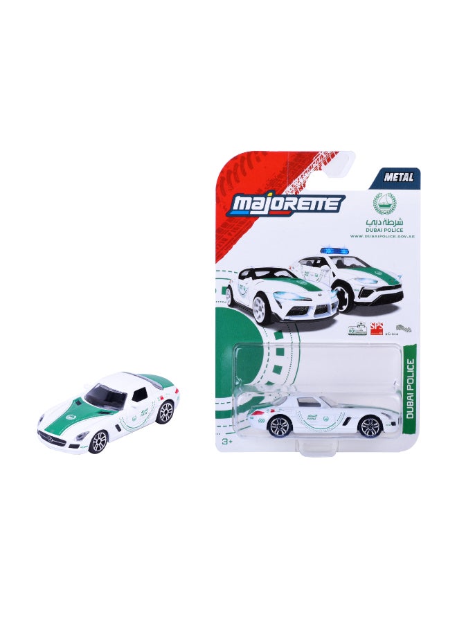 Majorette Dubai Police Single Pack Die Cast – Mercedes SLS (1:64 Scale) – Die-Cast Toy Car for Kids & Collectors - Image 1
