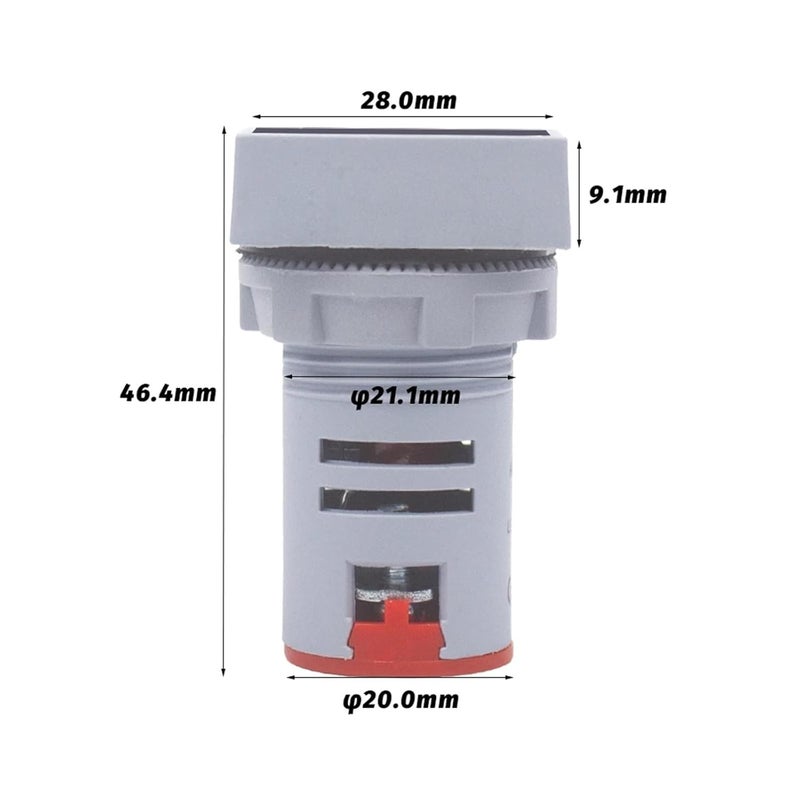 عداد الفولتميتر الرقمي LED الأبيض AC 60-500V، جهاز اختبار الجهد، مؤشر الطاقة - Image 5